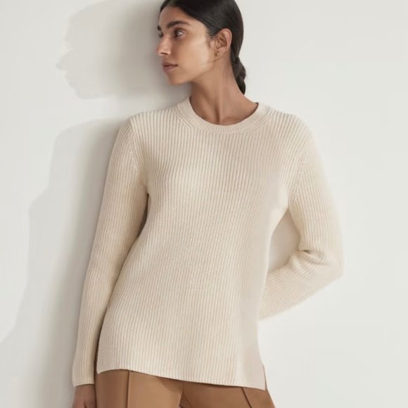 Everlane Sweaters - Everlane NWOT The Organic Cotton Slim Crew Sweater Canvas Color Size M